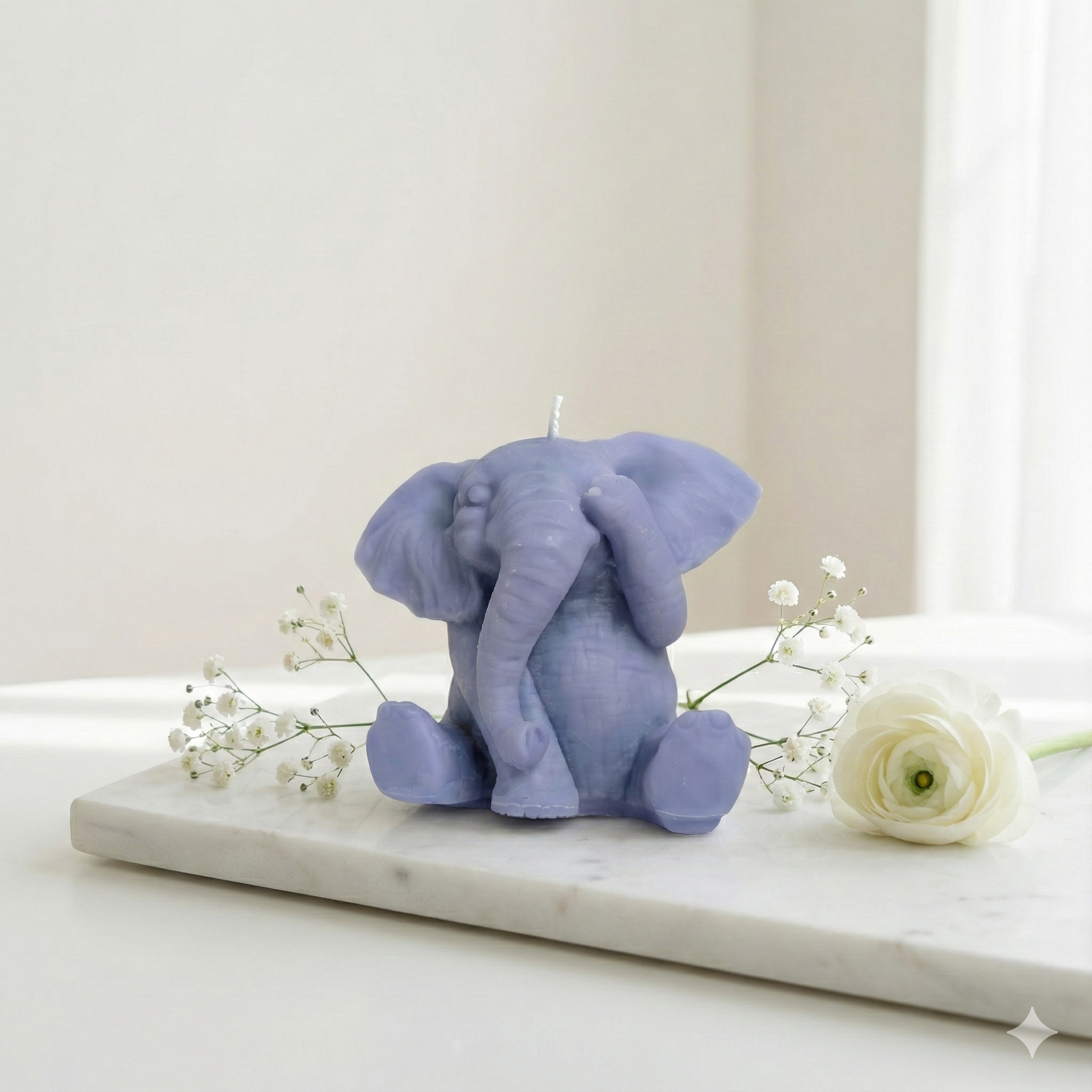 Sculptural Elephant Candle - Serenity Bloom