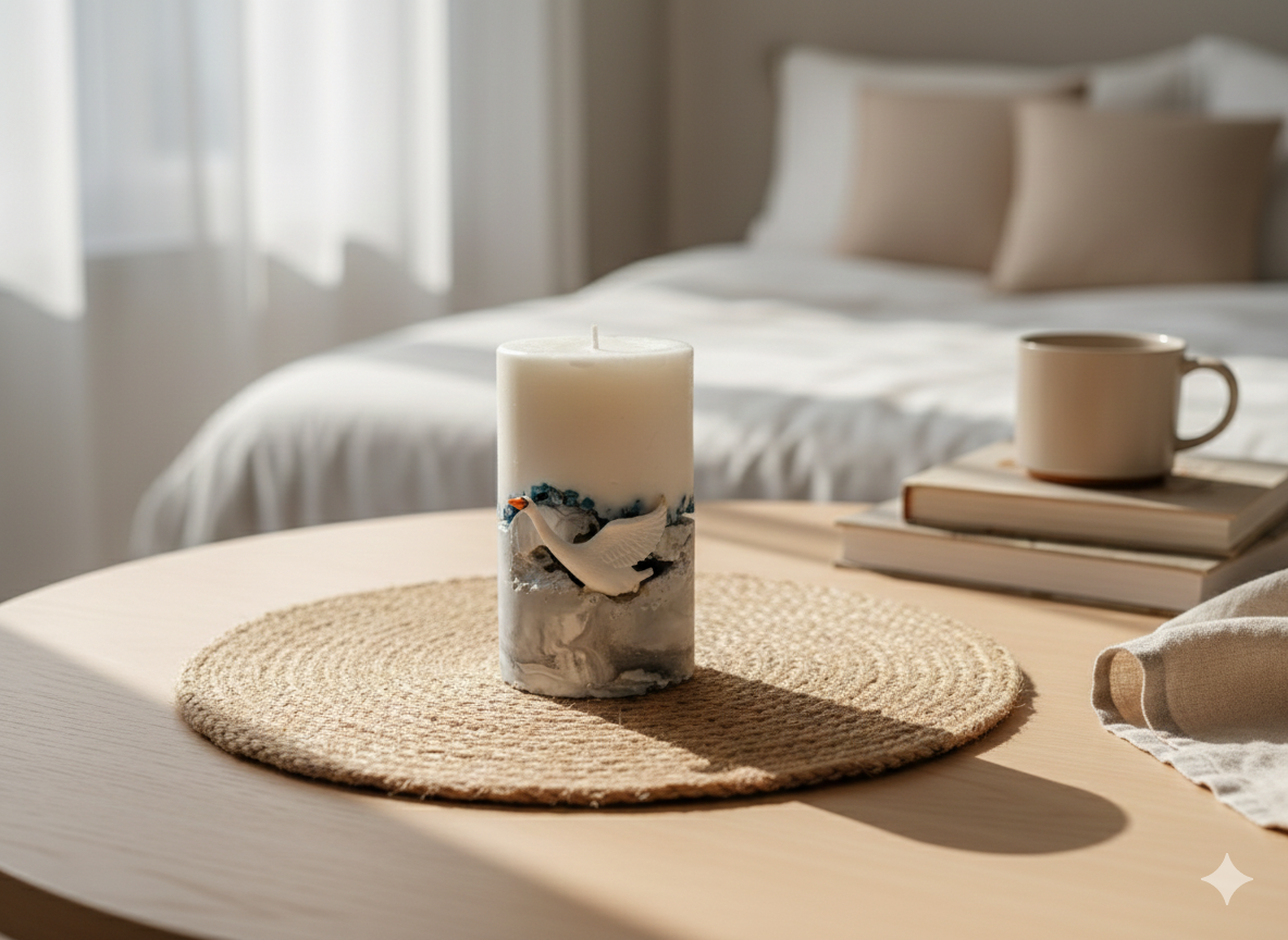 Sculptural Candle - Azure Swan