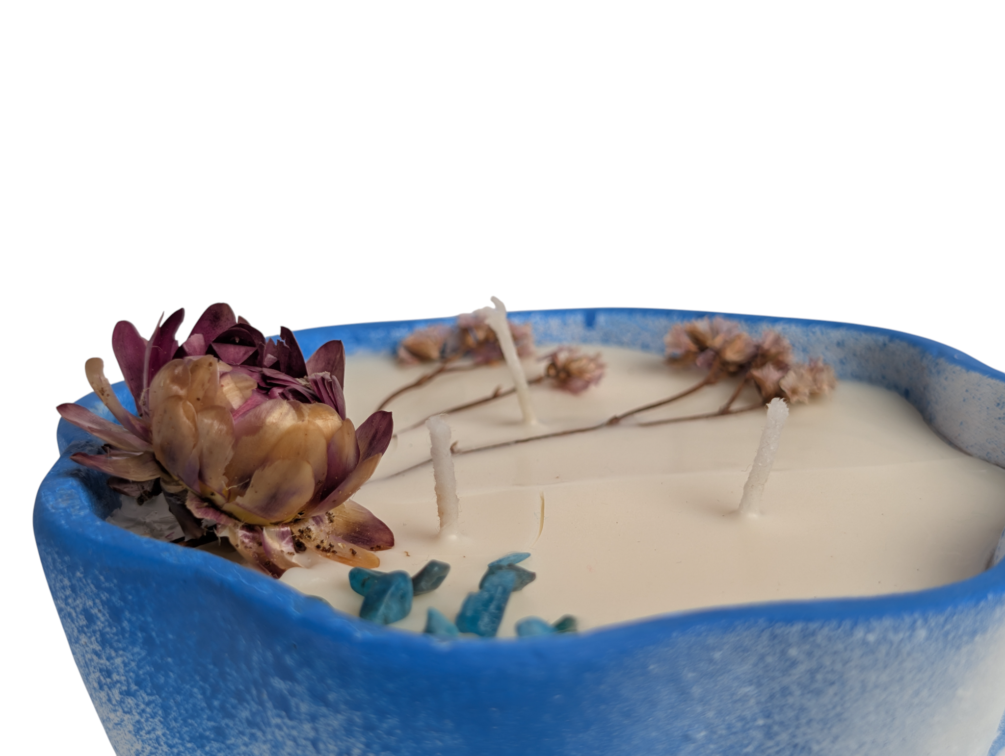 Ceramic Candle - Azure Bloom