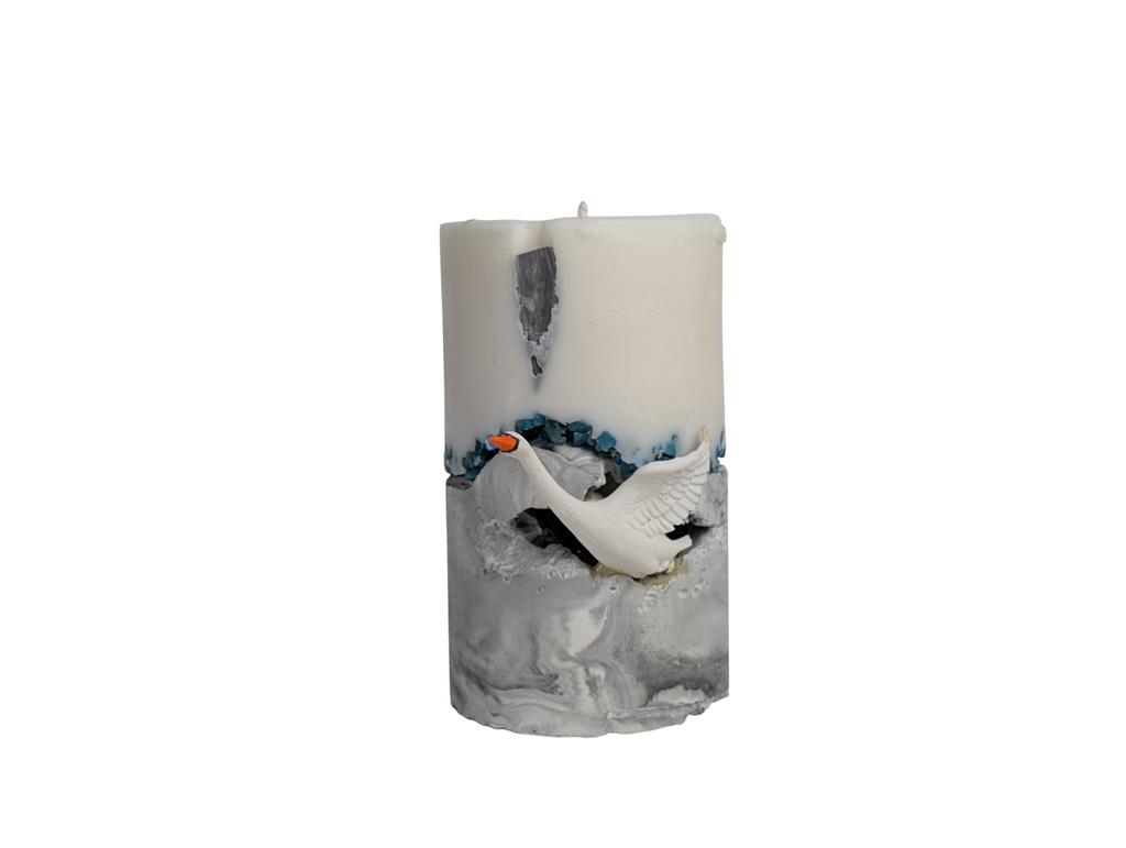 Sculptural Candle - Azure Swan